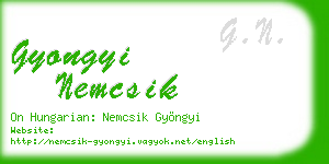 gyongyi nemcsik business card
